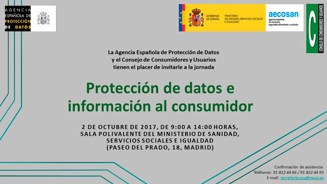 Jornada conjunta del CCU con la Agencia Española de Protección de Datos